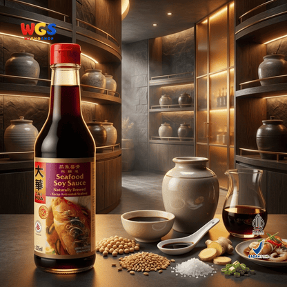 Tai Hua Seafood Soy Sauce 305ml - Kecap Asin Seafood Naturally Brewed untuk Ikan Kukus Udang Cumi Kepiting