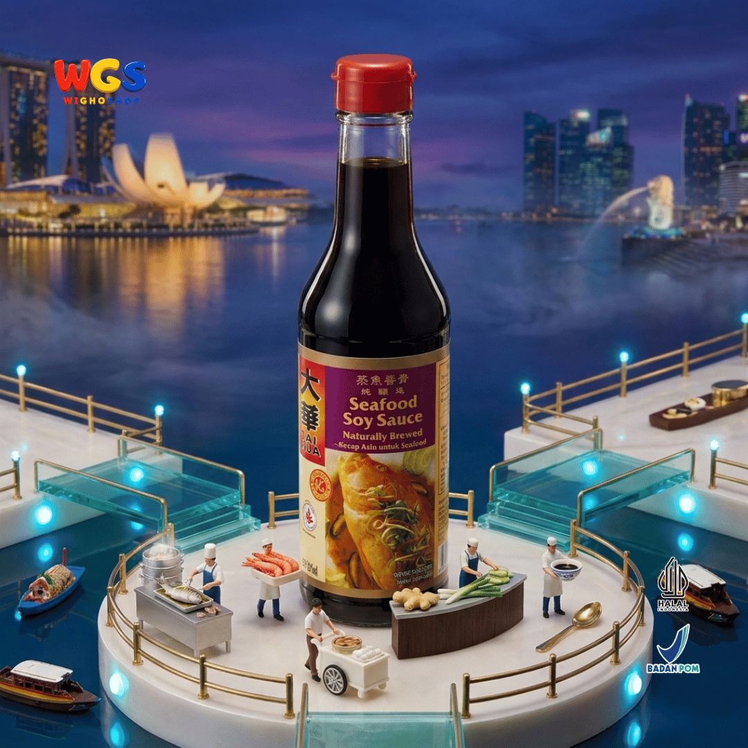 Tai Hua Seafood Soy Sauce 305ml - Kecap Asin Seafood Naturally Brewed untuk Ikan Kukus Udang Cumi Kepiting