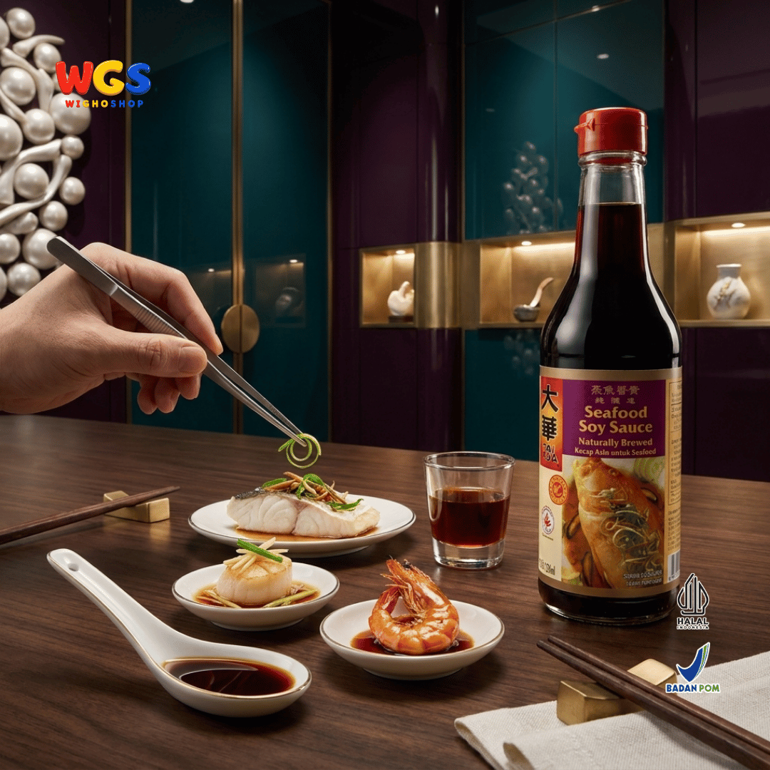 Tai Hua Seafood Soy Sauce 305ml - Kecap Asin Seafood Naturally Brewed untuk Ikan Kukus Udang Cumi Kepiting
