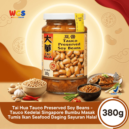 Tai Hua Tauco Preserved Soy Beans 380g - Tauco Kedelai Singapore Bumbu Masak Tumis Ikan Seafood Daging Sayuran Halal
