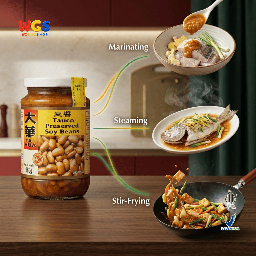Tai Hua Tauco Preserved Soy Beans 380g - Tauco Kedelai Singapore Bumbu Masak Tumis Ikan Seafood Daging Sayuran Halal