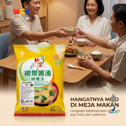 Takebue Miso Soup Instan Light Wakame 129g Isi 6 Sajian - Sup Miso ala Jepang Aroma Ringan