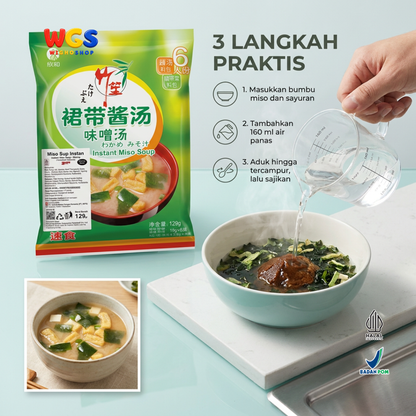 Takebue Miso Soup Instan Strong Wakame 129g Isi 6 Sajian - Sup Miso ala Jepang Aroma Kuat