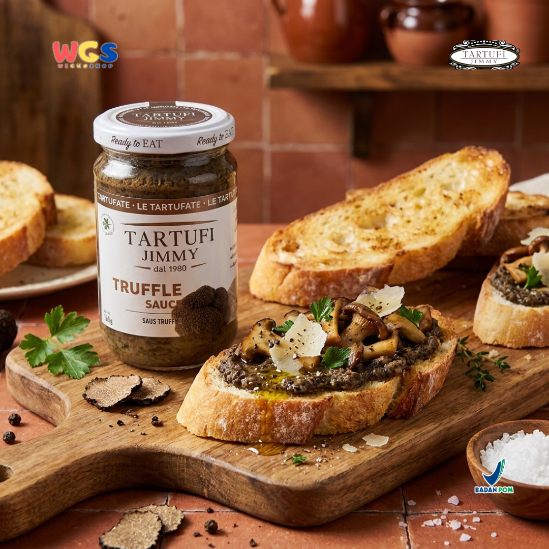 Tartufi Jimmy Con Tartufo Truffle Sauce 180g - Saus Truffle Halus untuk Pasta Risotto