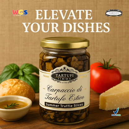 Tartufi Jimmy Summer Truffle Slices 500g | Irisan Truffle Musim Panas Premium Italia