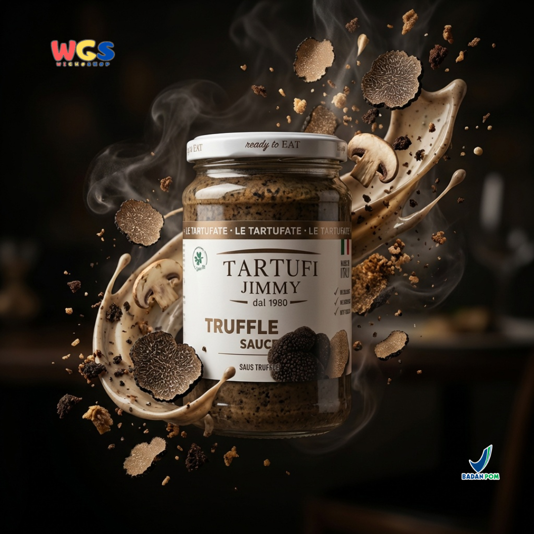 Tartufi Jimmy Truffle Sauce 320g - Saus Truffle Italia Ready to Eat untuk Pasta Steak Risotto Pizza