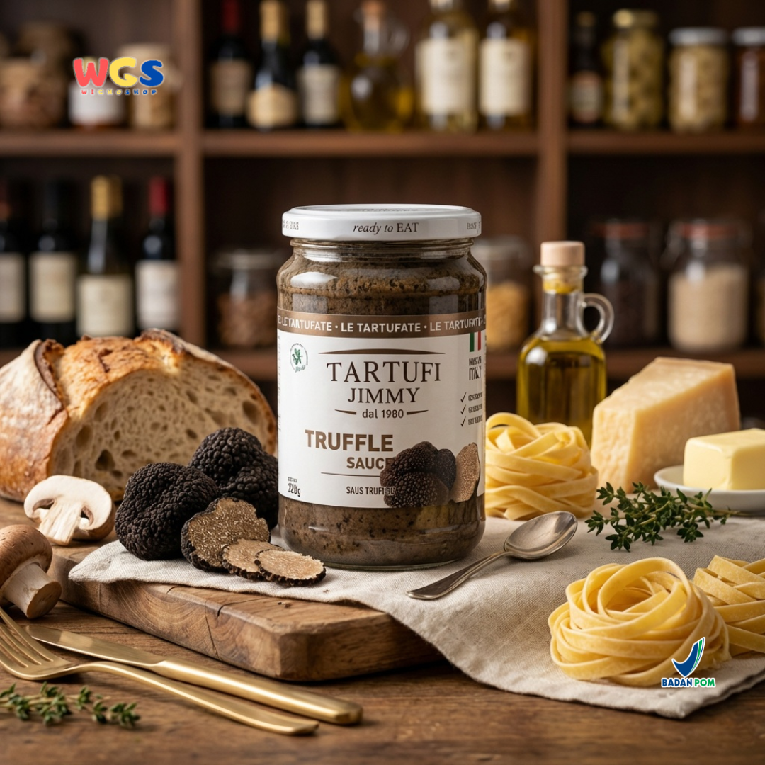 Tartufi Jimmy Truffle Sauce 320g - Saus Truffle Italia Ready to Eat untuk Pasta Steak Risotto Pizza