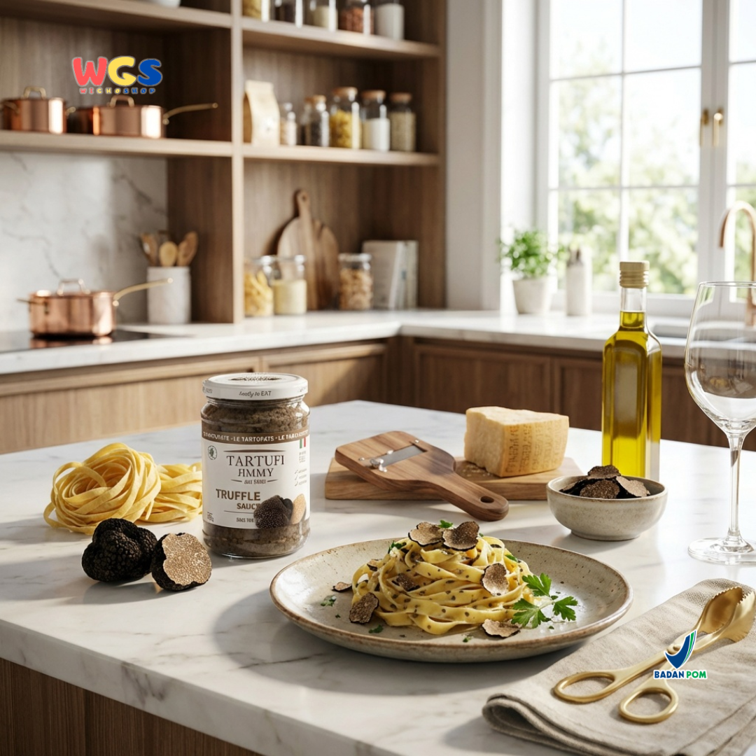 Tartufi Jimmy Truffle Sauce 320g - Saus Truffle Italia Ready to Eat untuk Pasta Steak Risotto Pizza