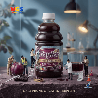 Taylor 100% Organic Prune Juice 946ml - Jus Prune California Jus Buah Plum Kering Tanpa Gula Tambahan USDA Organic