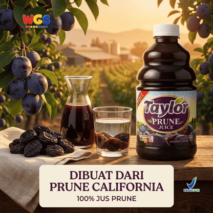 Taylor Prune Juice 946ml - Jus Prune California 100% Jus Buah Plum Kering Manis Alami Tanpa Gula Tambahan