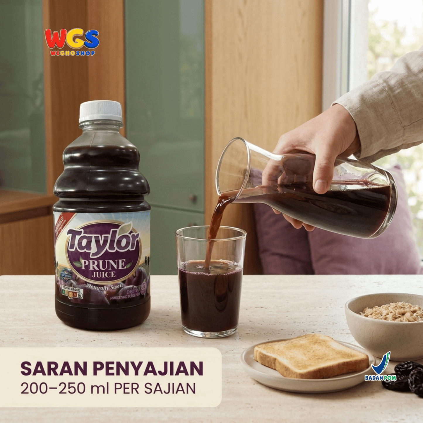 Taylor Prune Juice 946ml - Jus Prune California 100% Jus Buah Plum Kering Manis Alami Tanpa Gula Tambahan