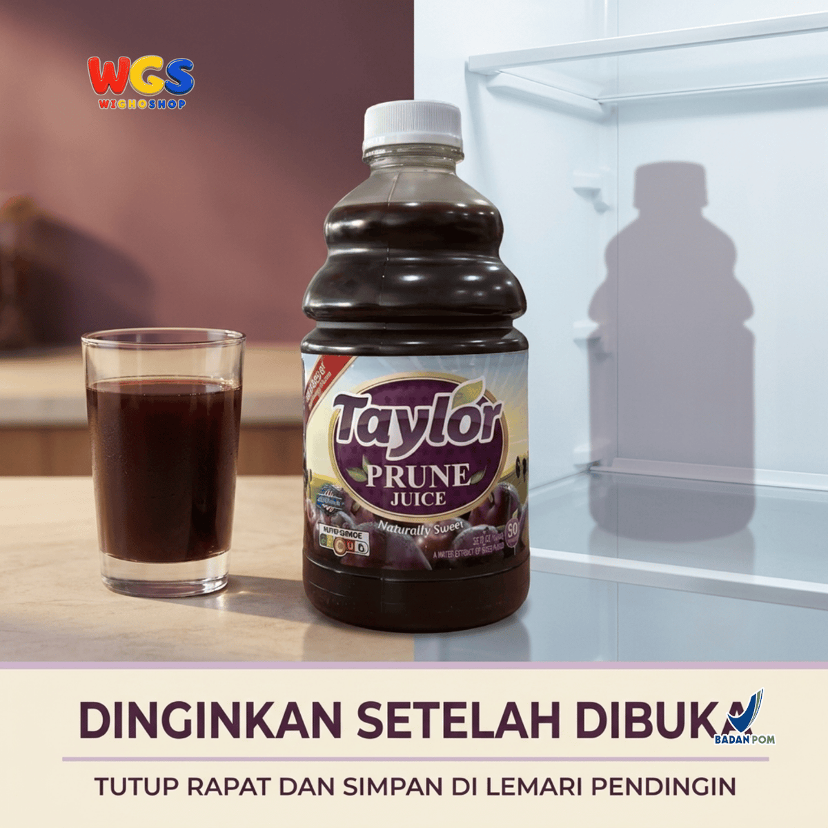 Taylor Prune Juice 946ml - Jus Prune California 100% Jus Buah Plum Kering Manis Alami Tanpa Gula Tambahan