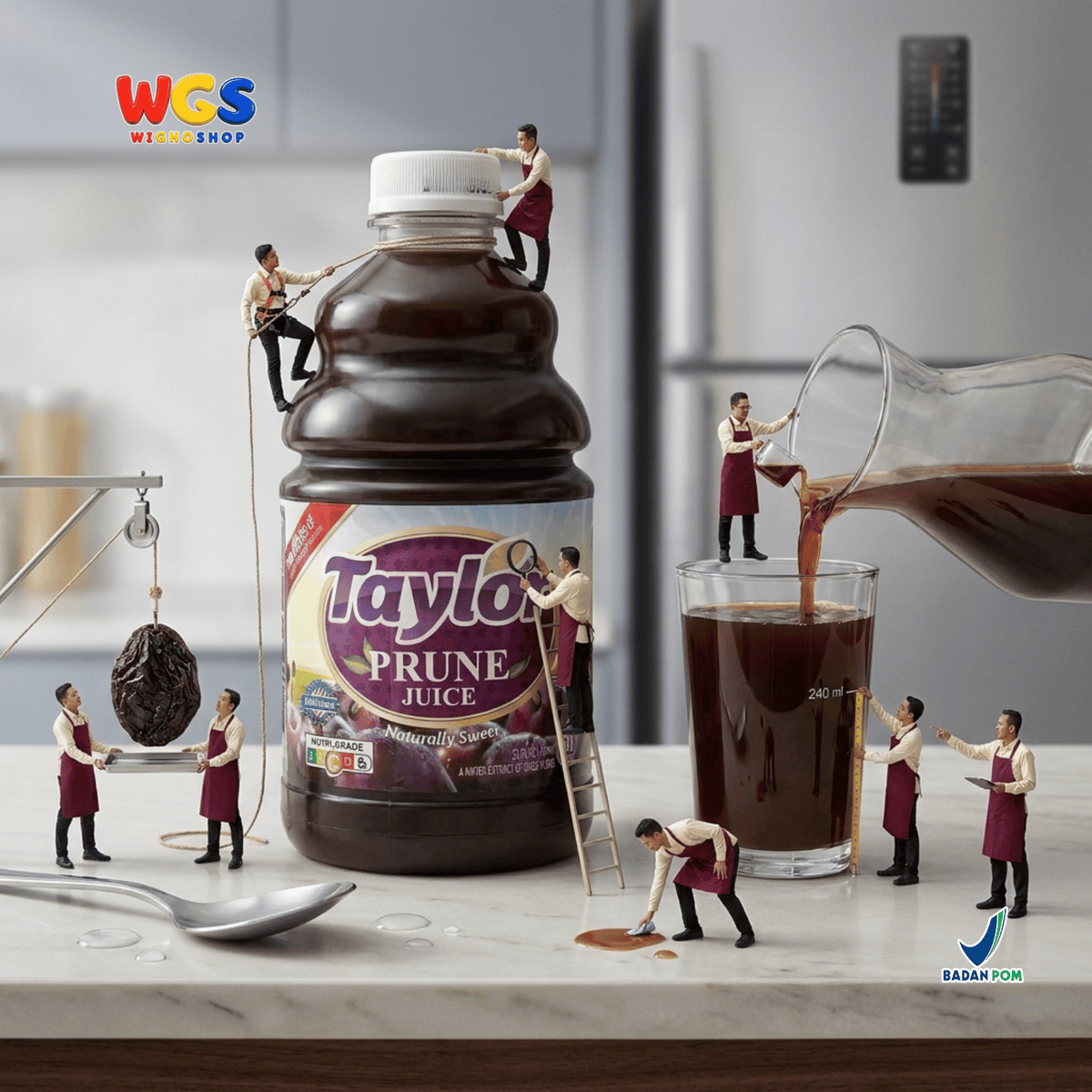 Taylor Prune Juice 946ml - Jus Prune California 100% Jus Buah Plum Kering Manis Alami Tanpa Gula Tambahan