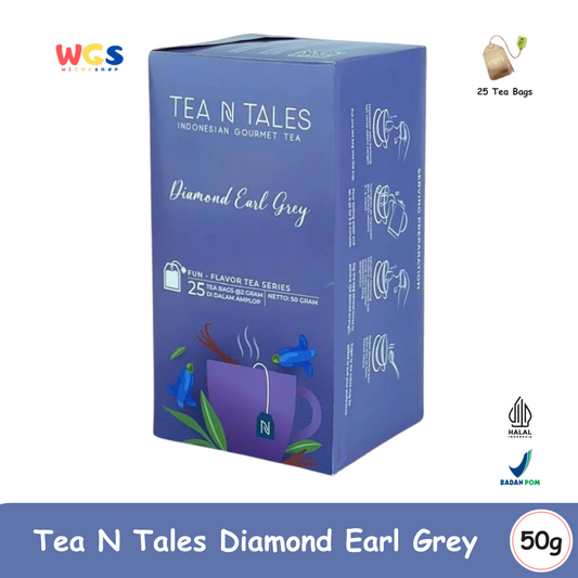 Tea N Tales Diamond Earl Grey 25 Tea Bags - 50gr | Teh Hitam Premium Aromatik Nusantara
