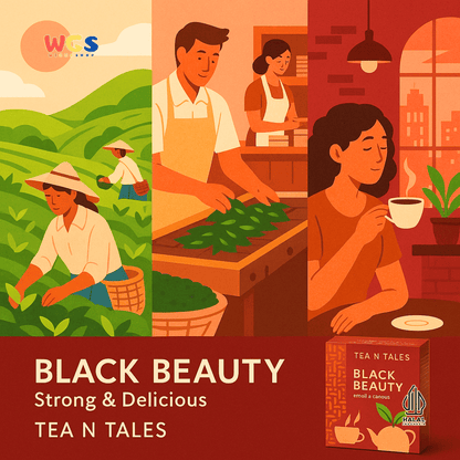 Tea N Tales Gourmet Tea Black Beauty 15gr (5x3gr) – Teh Segitiga Teh Merah Single Origin Kuat Nikmat