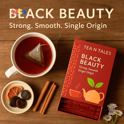Tea N Tales Gourmet Tea Black Beauty 15gr (5x3gr) – Teh Segitiga Teh Merah Single Origin Kuat Nikmat