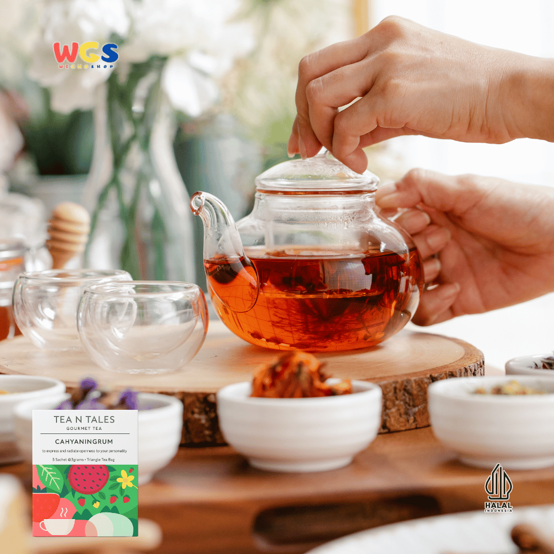 Tea N Tales Gourmet Tea Cahyaningrum 15gr (5x3gr) – Teh Buah & Bunga Rasa Ceria & Wangi Alami