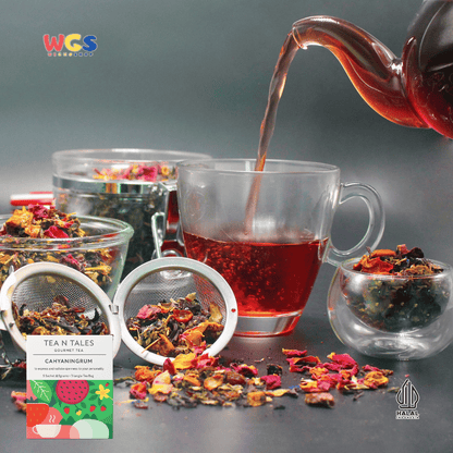 Tea N Tales Gourmet Tea Cahyaningrum 15gr (5x3gr) – Teh Buah & Bunga Rasa Ceria & Wangi Alami