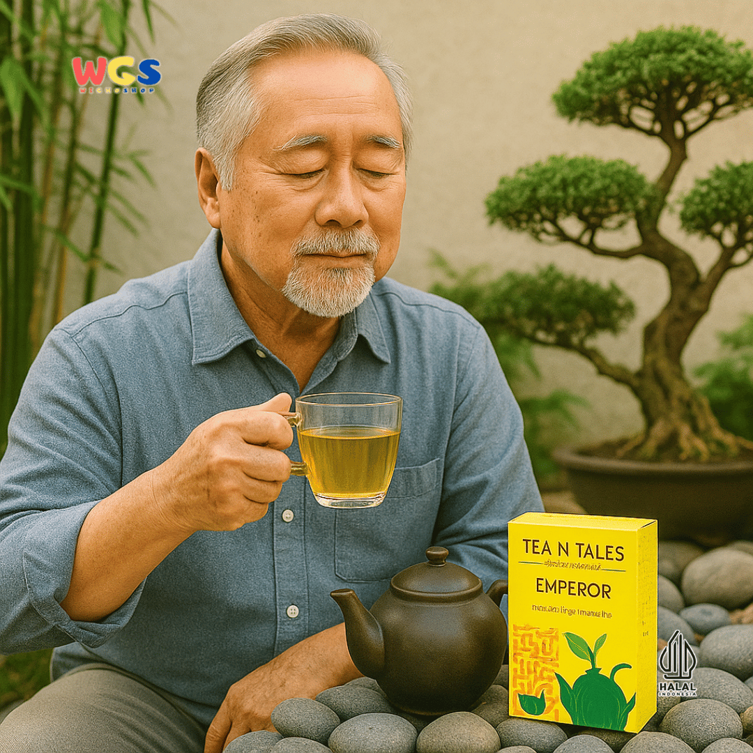 Tea N Tales Gourmet Tea Emperor 15gr (5x3gr) – Teh Segitiga Teh Kuning Single Origin Lembut & Elegan