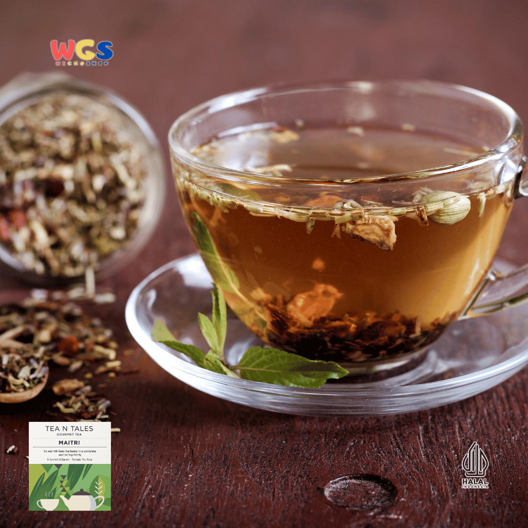 Tea N Tales Gourmet Tea Maitri 15g (5x3g) – Teh Hijau & Pandan, Kehangatan Persahabatan dan Keluarga
