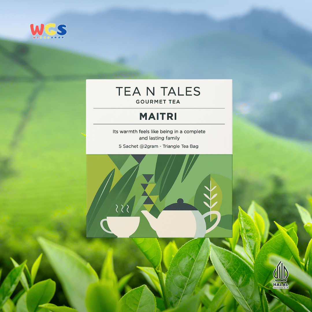 Tea N Tales Gourmet Tea Maitri 15g (5x3g) – Teh Hijau & Pandan, Kehangatan Persahabatan dan Keluarga