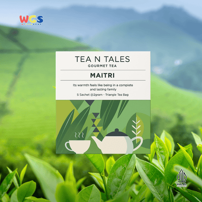 Tea N Tales Gourmet Tea Maitri 15g (5x3g) – Teh Hijau & Pandan, Kehangatan Persahabatan dan Keluarga