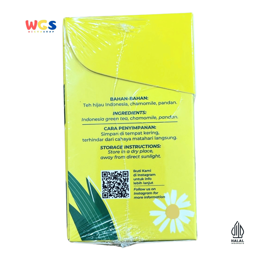 Tea N Tales Gourmet Tea Royal Bloom 15gr (5x3gr) – Teh Segitiga Chamomile, Pandan & Teh Hijau Tenang