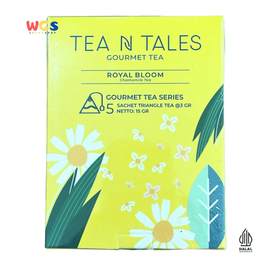 Tea N Tales Gourmet Tea Royal Bloom 15gr (5x3gr) – Teh Segitiga Chamomile, Pandan & Teh Hijau Tenang