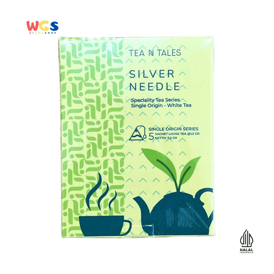 Tea N Tales Gourmet Tea Silver Needle 7.5gr (5x1.5gr) – Teh Segitiga Teh Putih Single Origin Murni