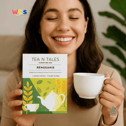 TEA N TALES RENGGANIS Signature Tea 5 Sachet x 2gr – Teh Hijau & Beras Ketan Aromatik Penenang Jiwa