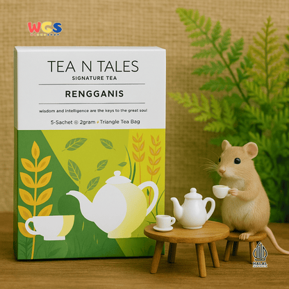 TEA N TALES RENGGANIS Signature Tea 5 Sachet x 2gr – Teh Hijau & Beras Ketan Aromatik Penenang Jiwa