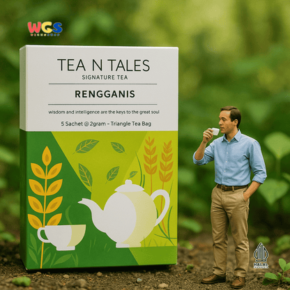 TEA N TALES RENGGANIS Signature Tea 5 Sachet x 2gr – Teh Hijau & Beras Ketan Aromatik Penenang Jiwa