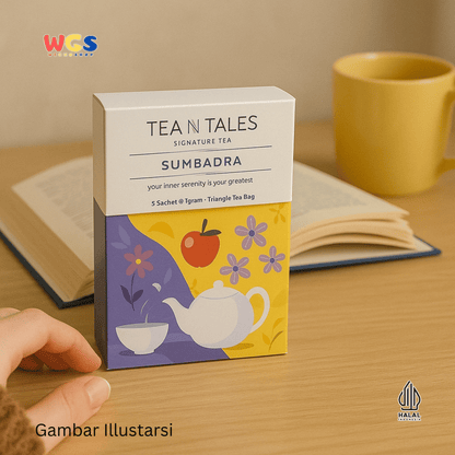 Tea N Tales Signature Tea Sumbadra 10g (5x2g) – Teh Hitam Lavender & Apel, Menenangkan Jiwa