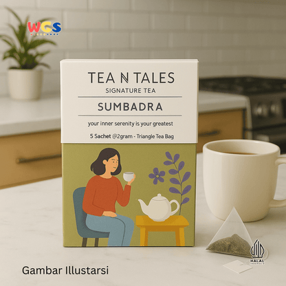 Tea N Tales Signature Tea Sumbadra 10g (5x2g) – Teh Hitam Lavender & Apel, Menenangkan Jiwa