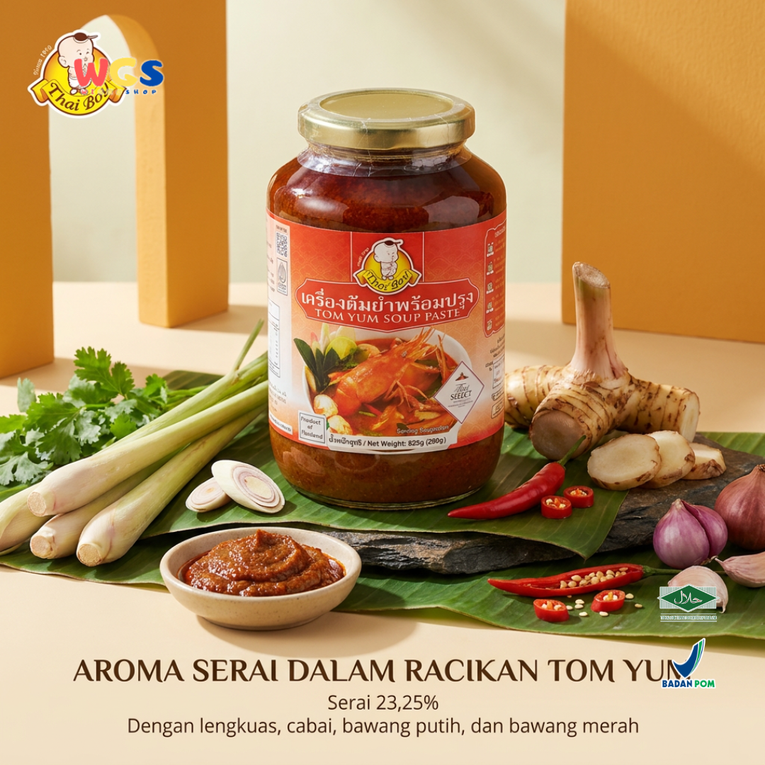 Thai Boy Bumbu Tom Yum 825g - Pasta Tomyam Instan Thailand Sup Seafood