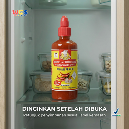 Thai Boy Sriracha Extra Hot 520g - Saus Sambal Pedas Thailand