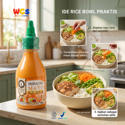 Thai Dancer Sriracha Mayo Sauce 200ml – Creamy Spicy Mayo Sauce for Sushi, Burgers, and Snacks