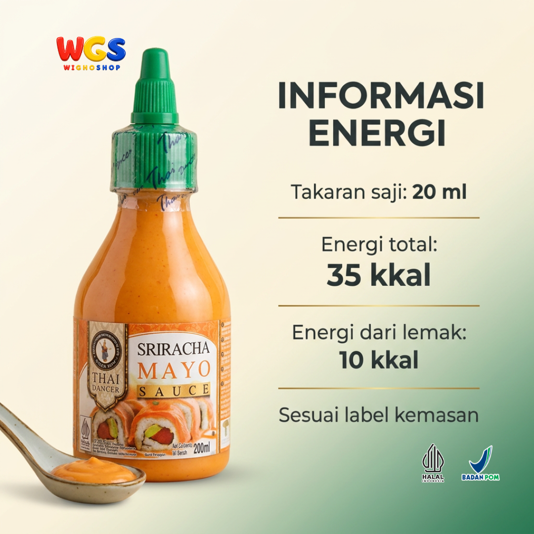 Thai Dancer Sriracha Mayo Sauce 200ml – Creamy Spicy Mayo Sauce for Sushi, Burgers, and Snacks