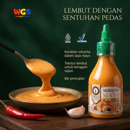 Thai Dancer Sriracha Mayo Sauce 200ml – Creamy Spicy Mayo Sauce for Sushi, Burgers, and Snacks