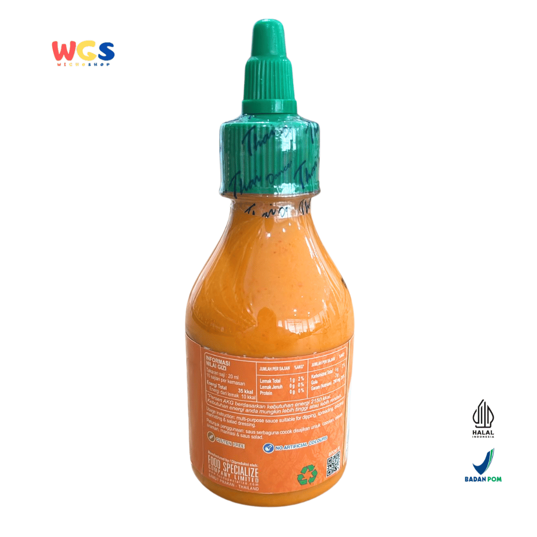 Thai Dancer Sriracha Mayo Sauce 200ml – Saus Mayo Pedas Krimi untuk Sushi, Burger, dan Camilan