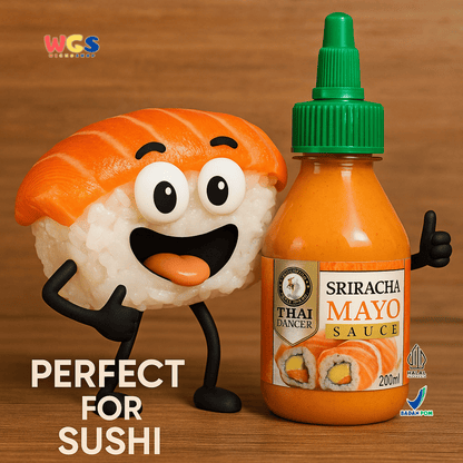 Thai Dancer Sriracha Mayo Sauce 200ml – Saus Mayo Pedas Krimi untuk Sushi, Burger, dan Camilan