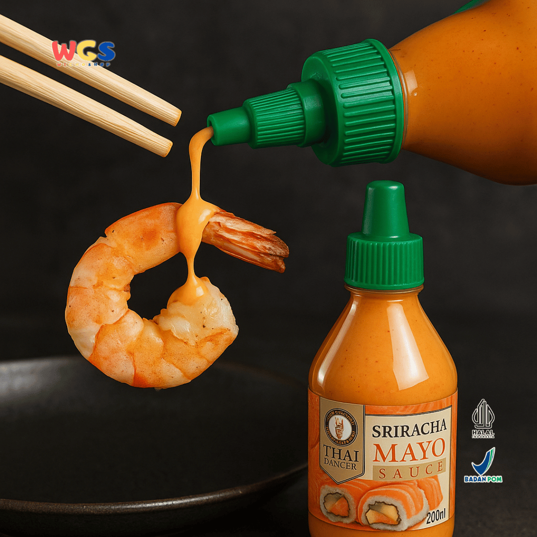 Thai Dancer Sriracha Mayo Sauce 200ml – Saus Mayo Pedas Krimi untuk Sushi, Burger, dan Camilan