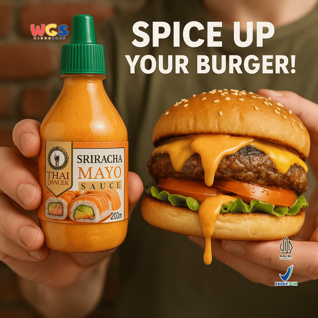 Thai Dancer Sriracha Mayo Sauce 200ml – Saus Mayo Pedas Krimi untuk Sushi, Burger, dan Camilan