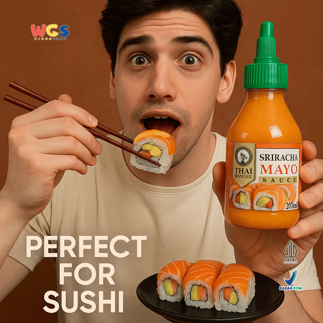 Thai Dancer Sriracha Mayo Sauce 200ml – Saus Mayo Pedas Krimi untuk Sushi, Burger, dan Camilan