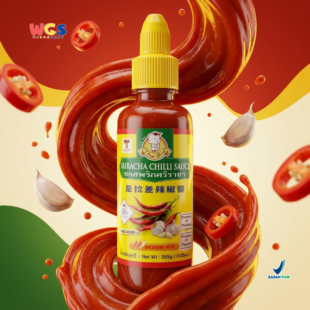 Thai Boy Sriracha Chilli Sauce 285g - Saus Sambal Sriracha Thailand Medium Hot Cocolan Masak