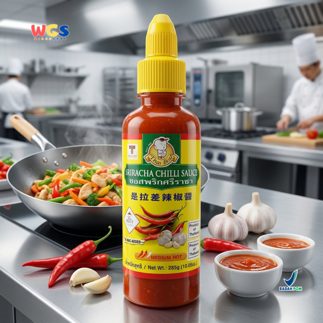 Thai Boy Sriracha Chilli Sauce 285g - Saus Sambal Sriracha Thailand Medium Hot Cocolan Masak