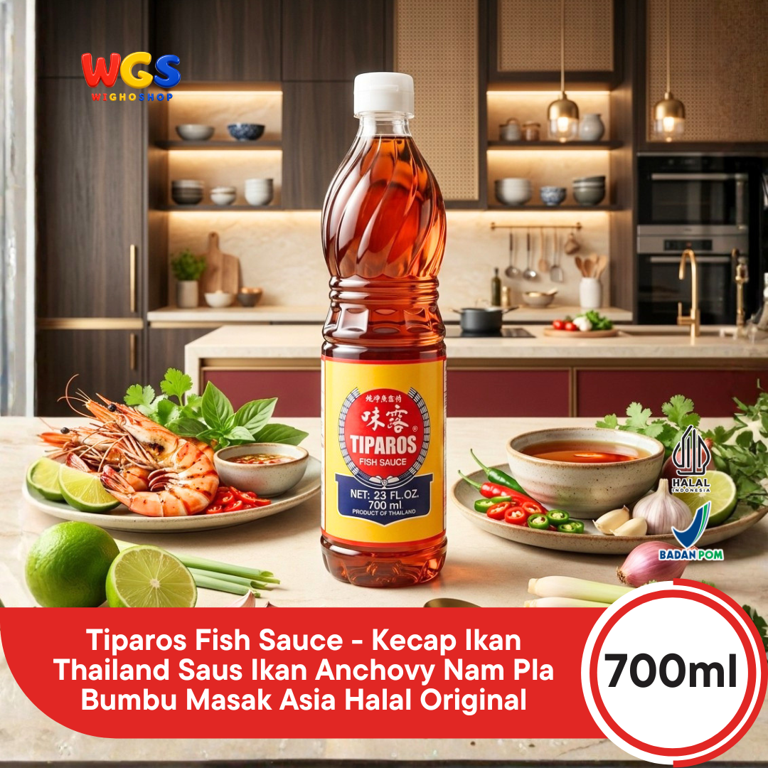 Tiparos Fish Sauce 700ml - Kecap Ikan Thailand Saus Ikan Anchovy Nam Pla Bumbu Masak Asia Halal Original