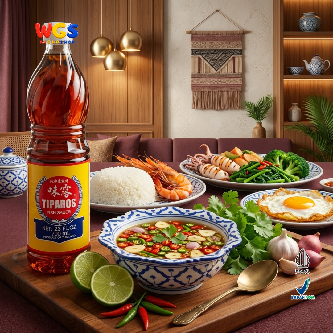 Tiparos Fish Sauce 700ml - Kecap Ikan Thailand Saus Ikan Anchovy Nam Pla Bumbu Masak Asia Halal Original