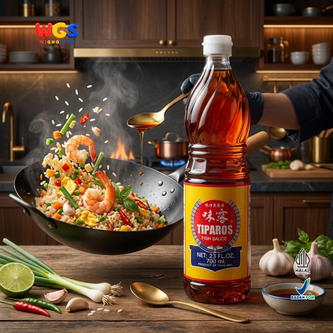 Tiparos Fish Sauce 700ml - Kecap Ikan Thailand Saus Ikan Anchovy Nam Pla Bumbu Masak Asia Halal Original