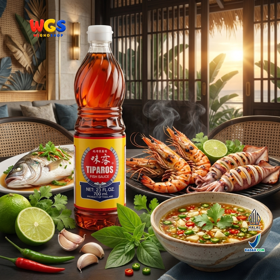 Tiparos Fish Sauce 700ml - Kecap Ikan Thailand Saus Ikan Anchovy Nam Pla Bumbu Masak Asia Halal Original